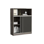 sleek grey bookcase eco friendly shelves with wood kaguyasuCWG m 034 main images