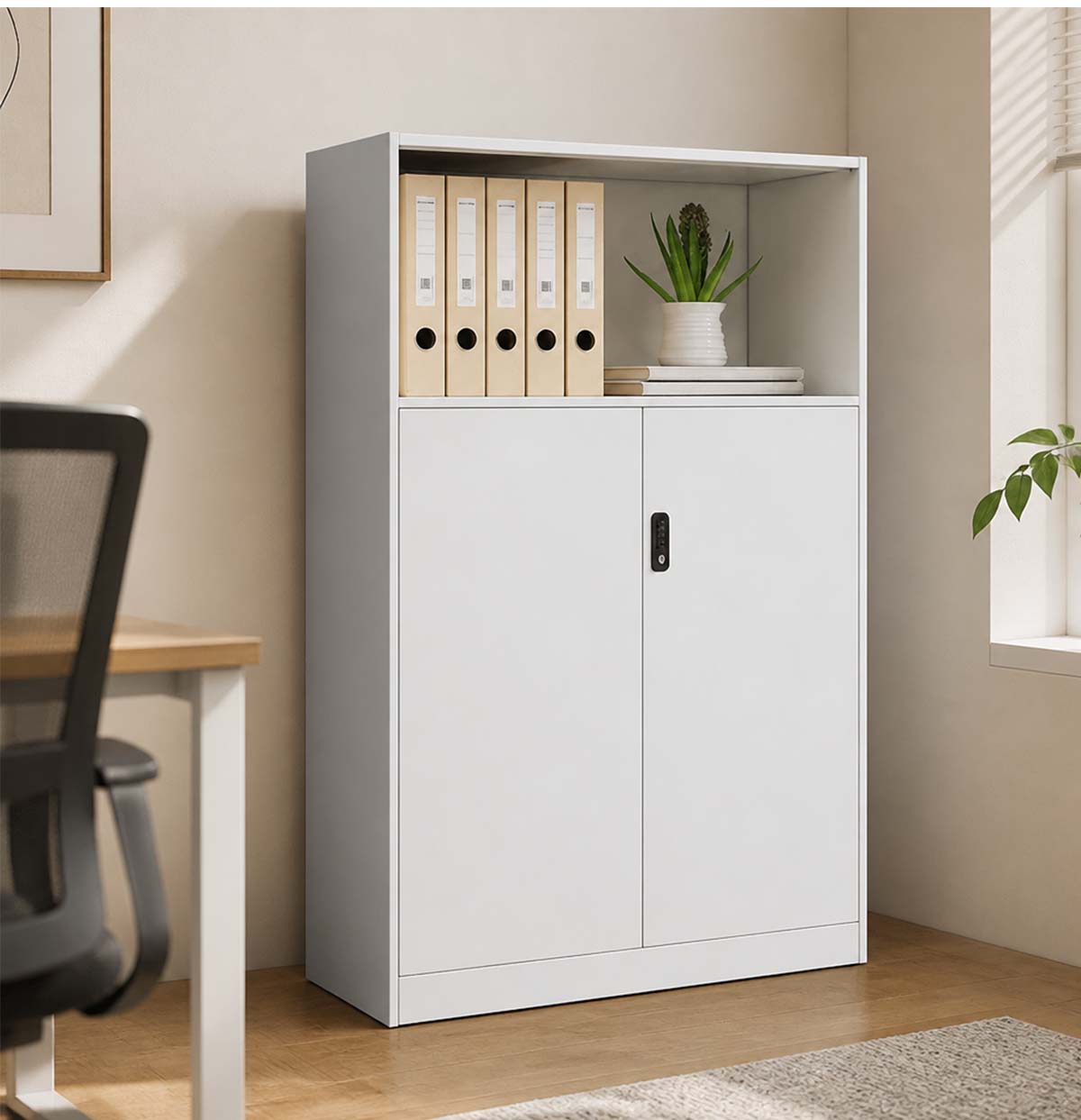 sleek grey bookcase eco friendly shelves with wood kaguyasuCWG m 034 main images 2 Hauptbild