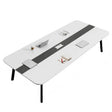 Rectangular Conference Table - 12-Seat Wooden Desk