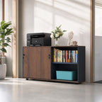versatile bookshelf elegant sideboard cabinet in wood kaguyasuCWG 065 main images 2