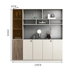 walnut executive bookcase professional cupboard display kaguyasuLBG K008 main images 9