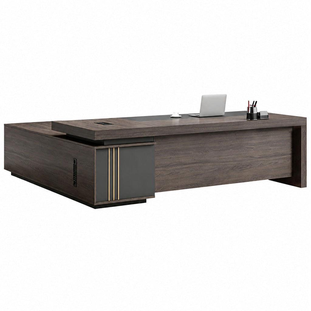 Black Walnut Desk - Large CEO Office Desk - product image 5