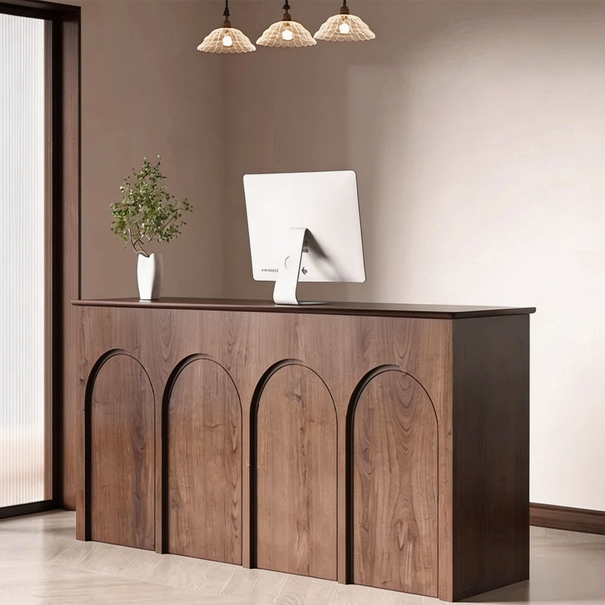 wood reception desk beauty reception desk for sale kaguyasuJDT M110 main images 6