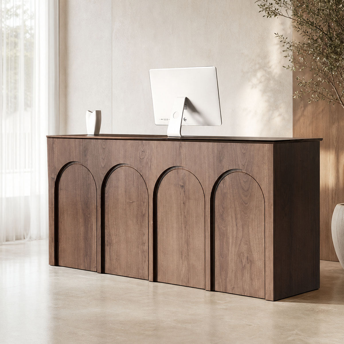 wood reception desk beauty reception desk for sale kaguyasuJDT M110 main images 8