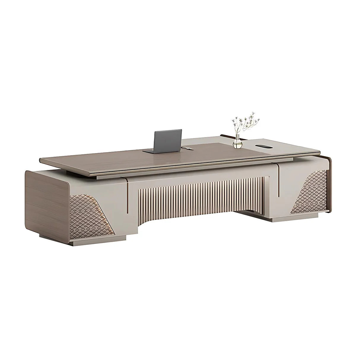 Holzschreibtisch | Metallschreibtisch | Eckschreibtisch mit Stauraum | Kaguyasu Zweitbild